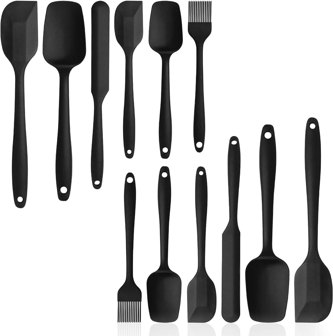Silicone Spatula Set: Non-Stick, Heat Resistant, Storage.
