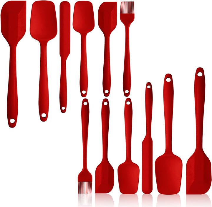 Silicone Spatula Set: Non-Stick, Heat Resistant, Storage.