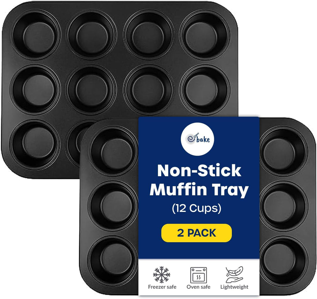 Non-Stick Muffin and Cupcake Tray - 12 Cups