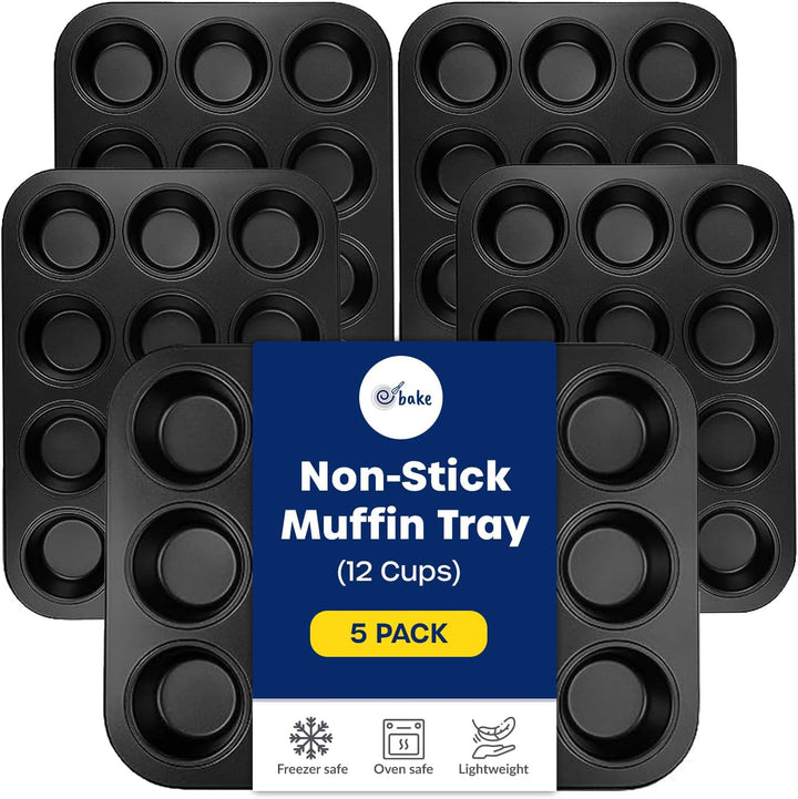 Non-Stick Muffin and Cupcake Tray - 12 Cups